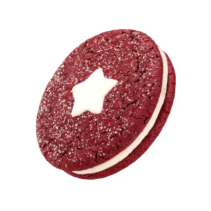 Holiday Red Velvet Sandwich Cookie