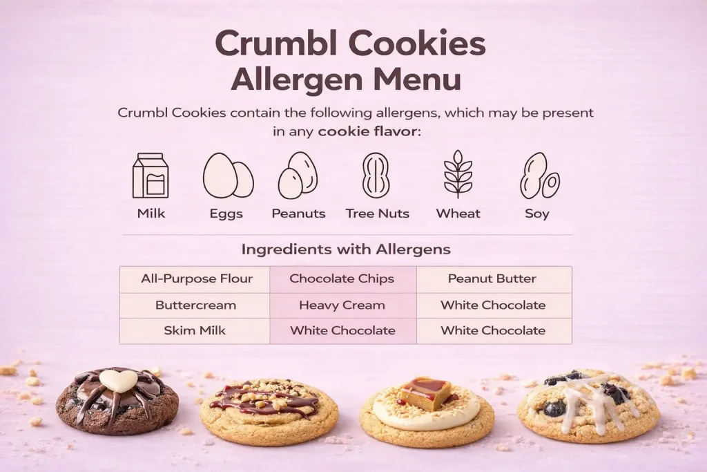 Crumbl Cookies Allergen Menu