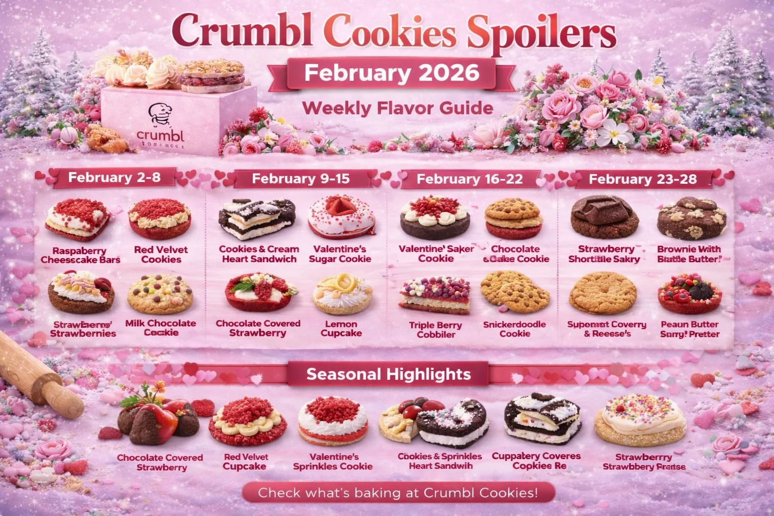 Crumbl Cookie Spoilers February 2026